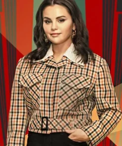 Only Murders In The Building Selena Gomez Plaid Jacket