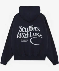 Scuffers With Love Blue Oversized Hoodie