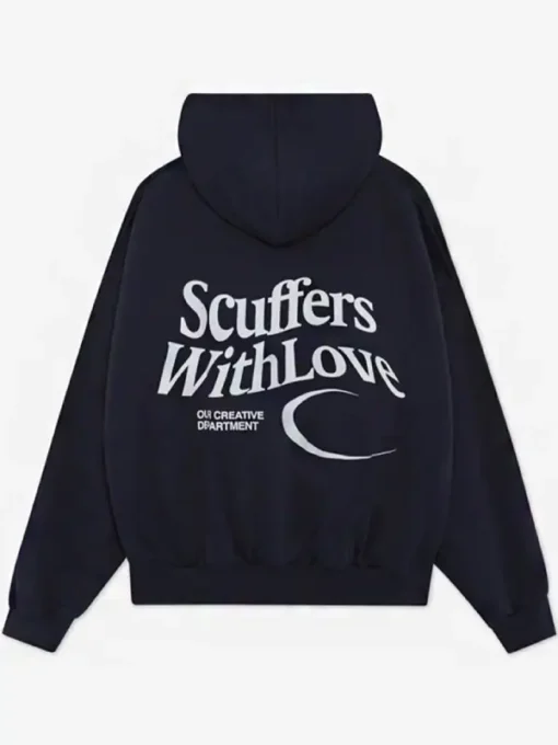 Scuffers With Love Blue Oversized Hoodie