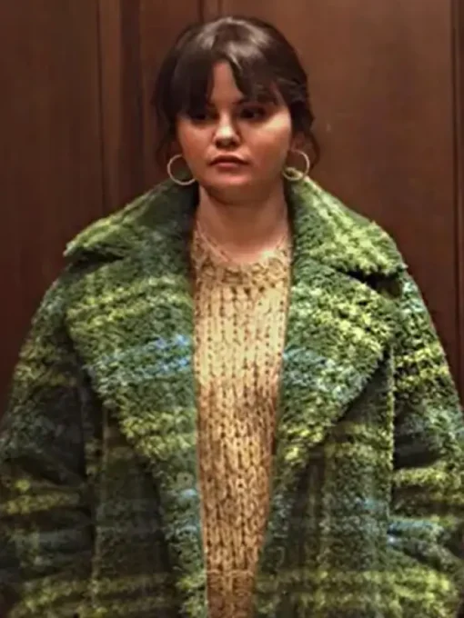 Selena Gomez Only Murders In The Building S03 Green Plaid Coat