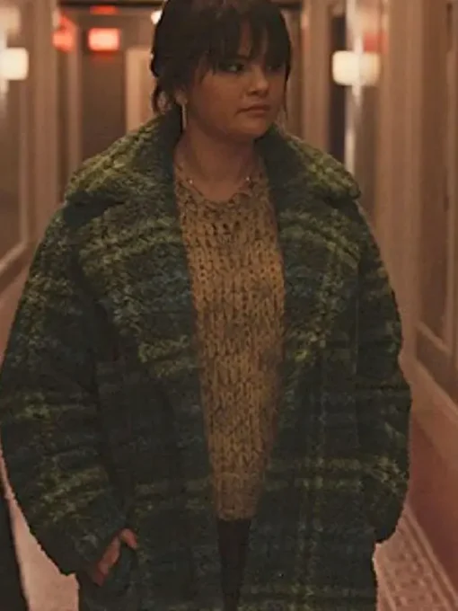 Selena Gomez Only Murders In The Building S03 Plaid Coat