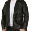 T Birds Danny Grease Black Leather Jacket