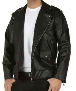 T Birds Danny Grease Black Leather Jacket