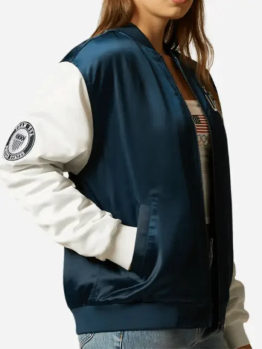 Team USA Olympic 2024 Blue Bomber Jacket