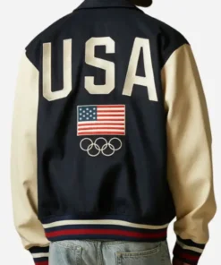 Team USA Olympic Blue Varsity Jacket