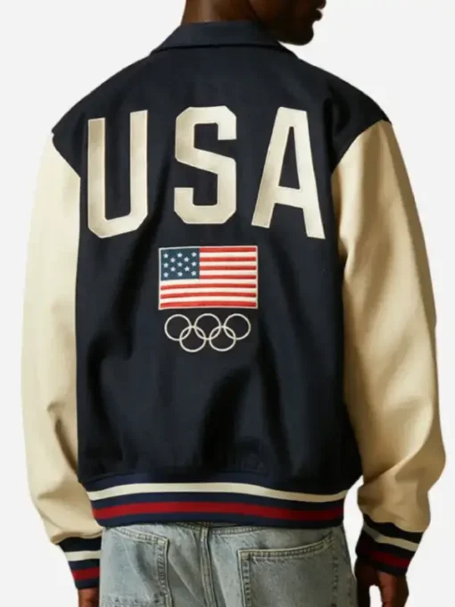 Team USA Olympic Blue Varsity Jacket