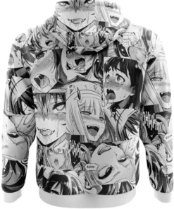 Trendy Ahegao Manga Collage Hoodie