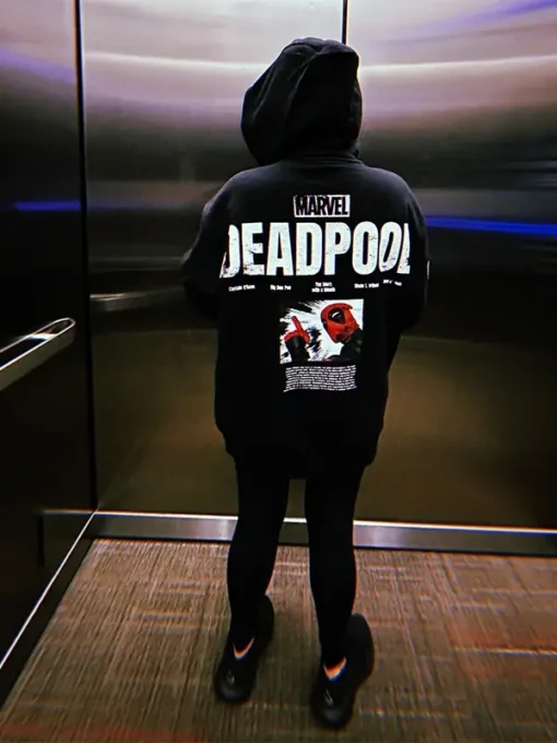 Trendy Deadpool Pullover Black Hoodie