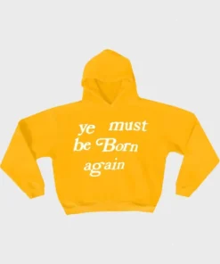 Ye Must Be Born Again Yellow Hoodie