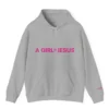 A Girl With Jesus Grey Hoodie