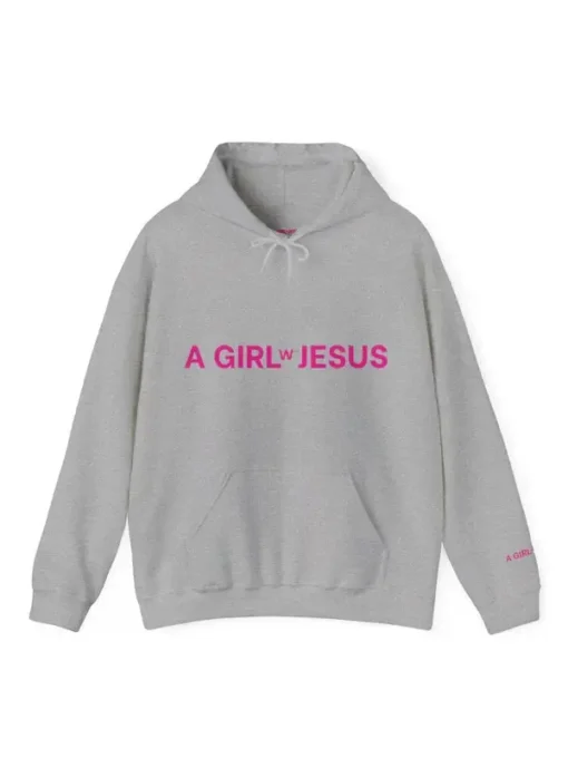 A Girl With Jesus Grey Hoodie