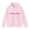 A Girl With Jesus Pink Hoodie