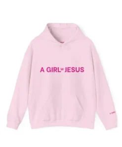 A Girl With Jesus Pink Hoodie