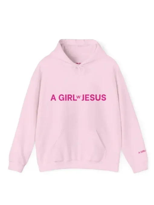 A Girl With Jesus Pink Hoodie