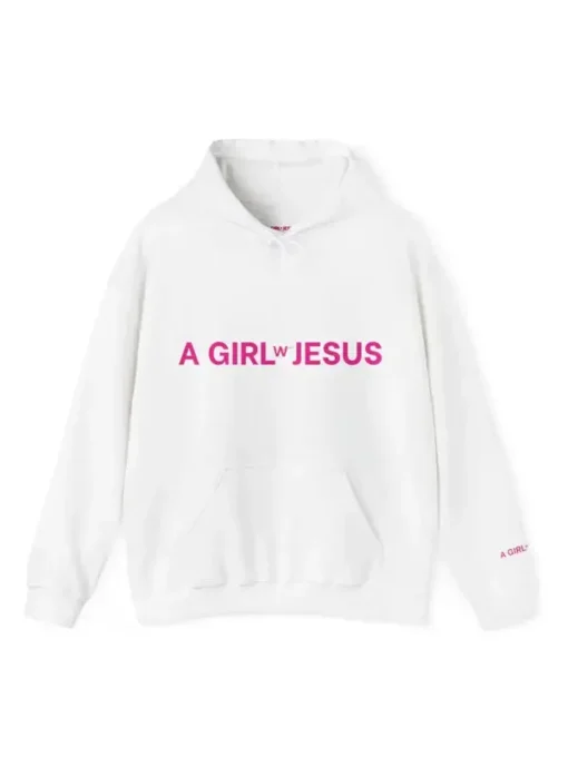 A Girl With Jesus White Hoodie