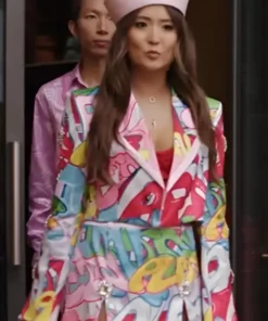 Ashley Park Graffiti Print Jacket