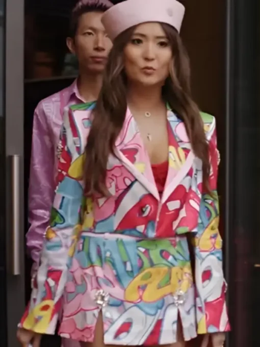 Ashley Park Graffiti Print Jacket