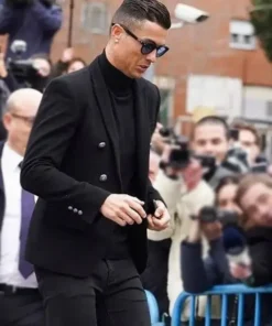 Cristiano Ronaldo Double Breasted Black Blazer