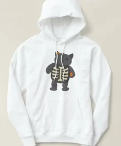 Cute Skeleton Kitty Hoodie