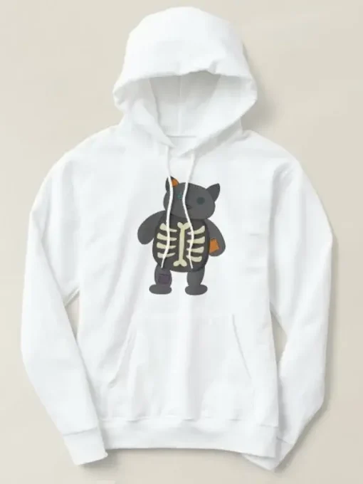 Cute Skeleton Kitty Hoodie