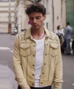 Emily In Paris Kevin Dias Studded Leather Jacket