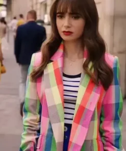 Emily In Paris Lily Collins Multicolor Blazer