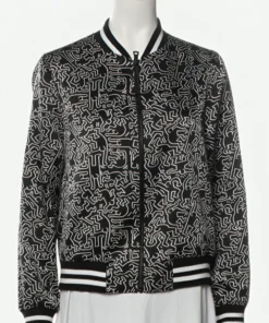 Emily In Paris Lily Collins Printed Bomber Jacket