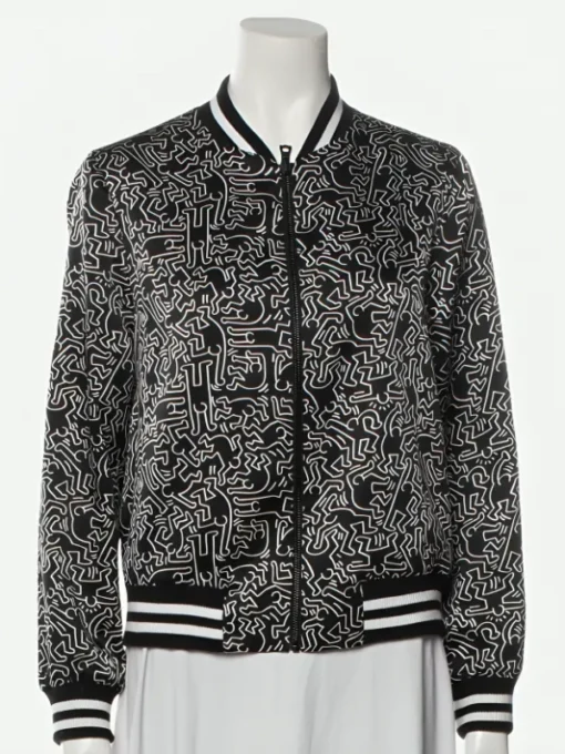 Emily In Paris Lily Collins Printed Bomber Jacket