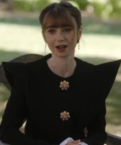 Emily In Paris S03 Lily Collins Top Black