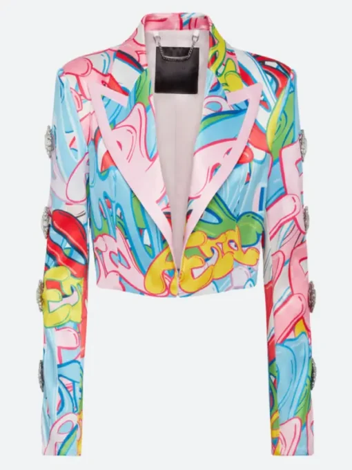 Emily In Paris S04 Ashley Park Graffiti Print Jacket