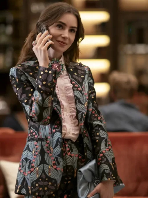 Emily In Paris S04 Lily Collins Floral Blazer