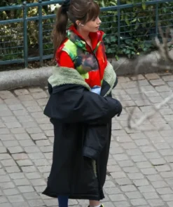 Emily In Paris S04 Lily Collins Shearling Black Coat