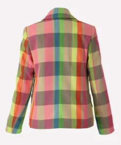 Emily In Paris S3 Lily Collins Multicolor Check Blazer