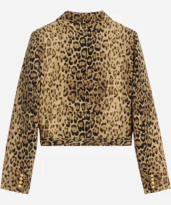 Emily In Paris S4 Camille Leopard Trucker Jacket