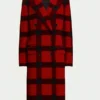 Emily In Paris S4 Lily Collins Red and Black Plaid Coat