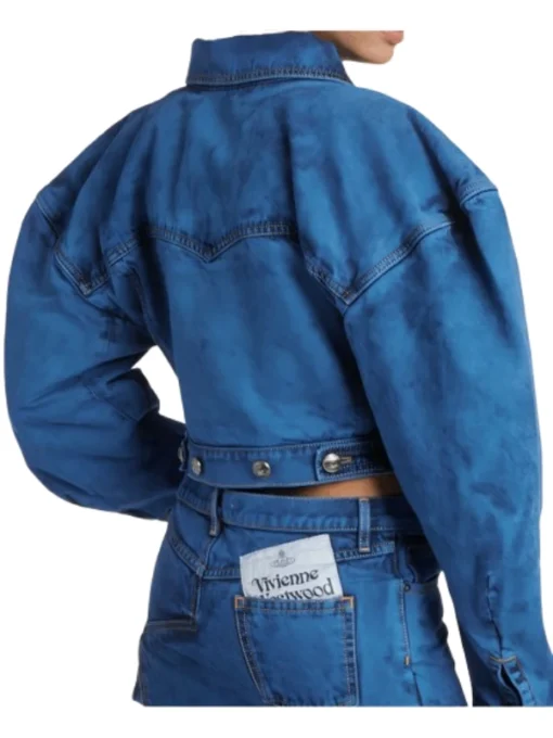 Emily In Paris S4 Lily Denim Cropped Jacket Back