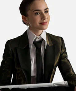 Emily In Paris Season 04 Lily Collins Black Blazer