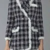 Emily In Paris Season 4 Lily Collins Ruffled Plaid Coat