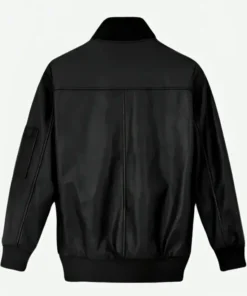 Eminem Black Leather Jacket Back