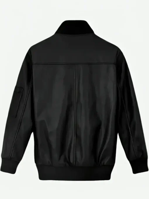 Eminem Black Leather Jacket Back