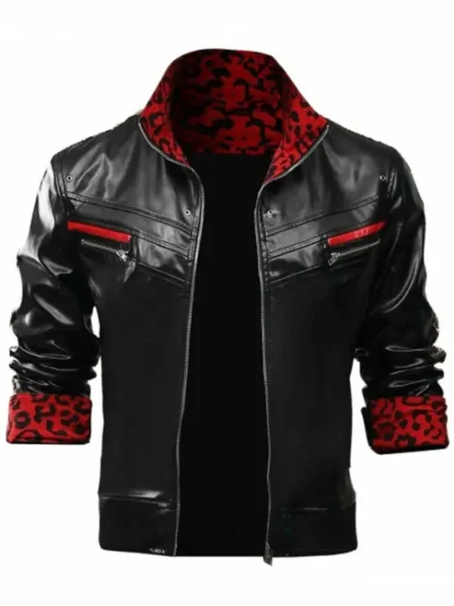 Final Fantasy VII Remake Leslie Kyle Black Leather Jacket