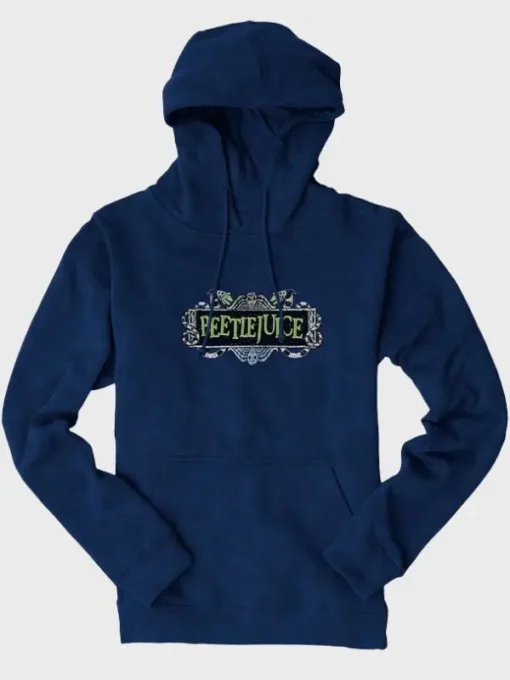 Halloween Beetlejuice Navy Blue Hoodie