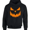 Halloween Pumpkin Black Face Hoodie