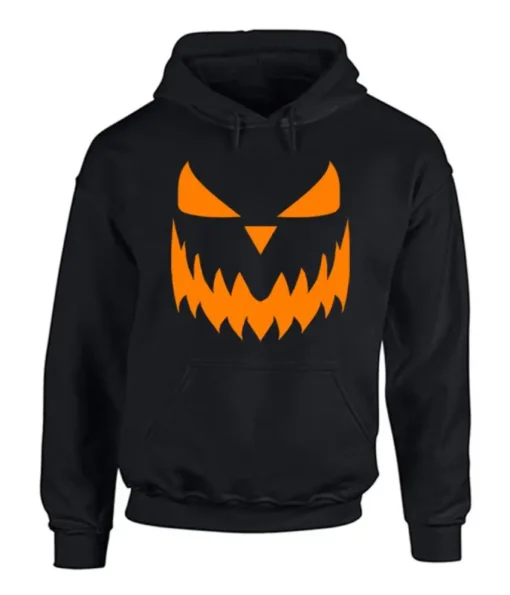 Halloween Pumpkin Black Face Hoodie