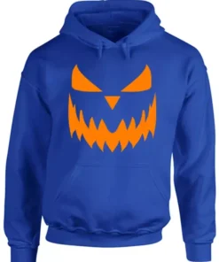 Halloween Pumpkin Blue Face Hoodie