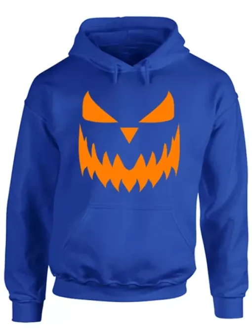 Halloween Pumpkin Blue Face Hoodie