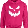 Halloween Pumpkin Bright Pink Face Hoodie