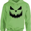 Halloween Pumpkin Light Green Face Hoodie