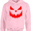 Halloween Pumpkin Light Pink Face Hoodie