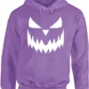 Halloween Pumpkin Light Purple Face Hoodie